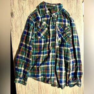 L.L. Bean Plaid Flannel Size Large